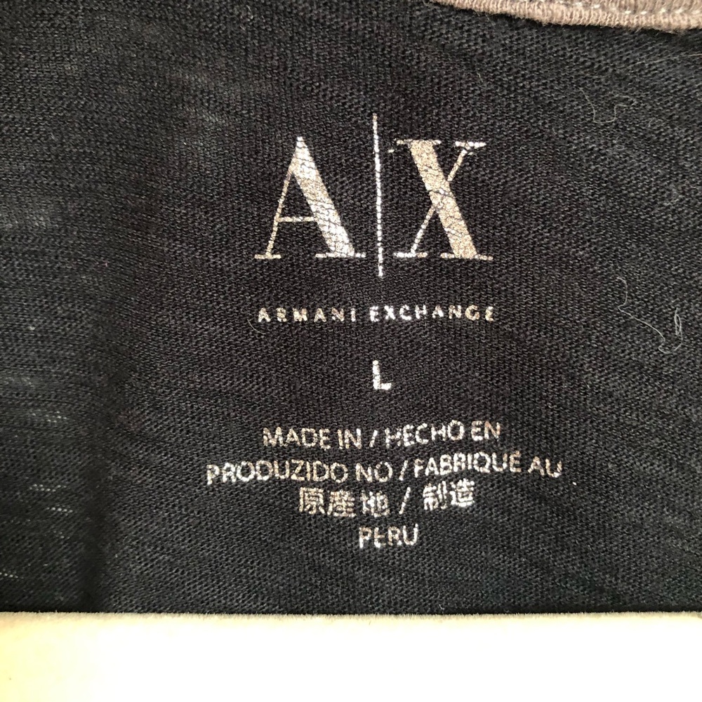 Armani Exchange Black T-shirt Size Large EUC - Picture 4 of 12